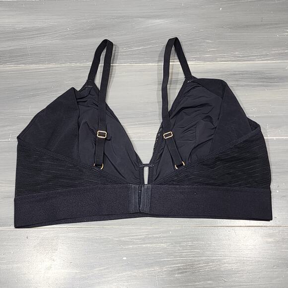 Lively The Busty Stripe Mesh Bralette Elastic Stretch Band‎ Plunge Front Size 3 - Picture 2 of 9